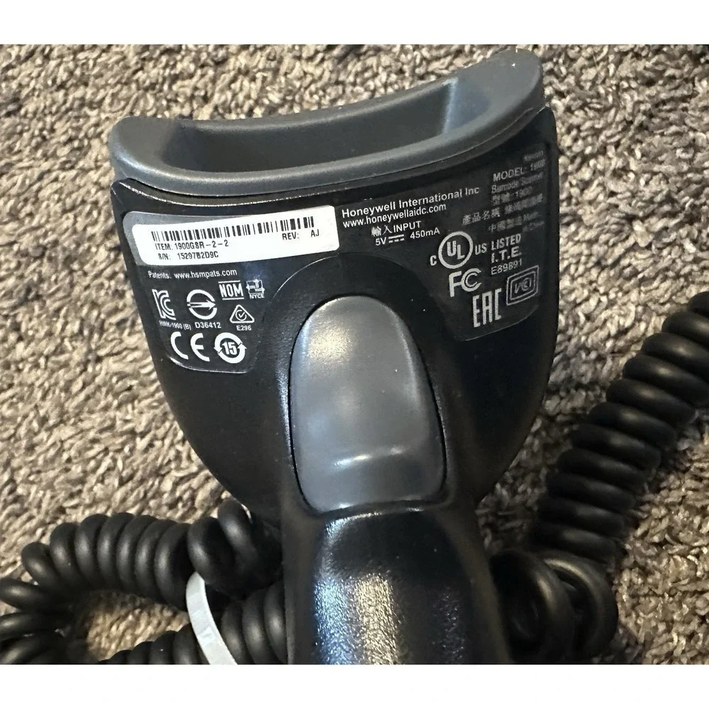 Honeywell Xenon 1900GSR - Corded Barcode Scanner W/ USB Cable & Stand